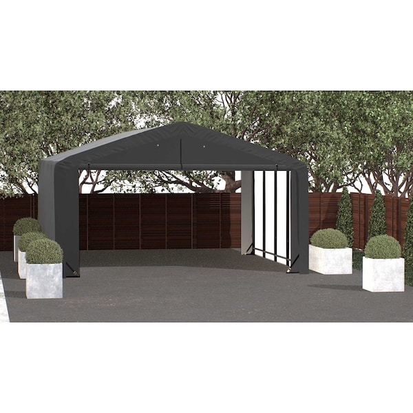 Shelterlogic ShelterTube Wind and Snow-Load Rated Garage, 20x23x10 Gray SQAADD0103C02002310 - main